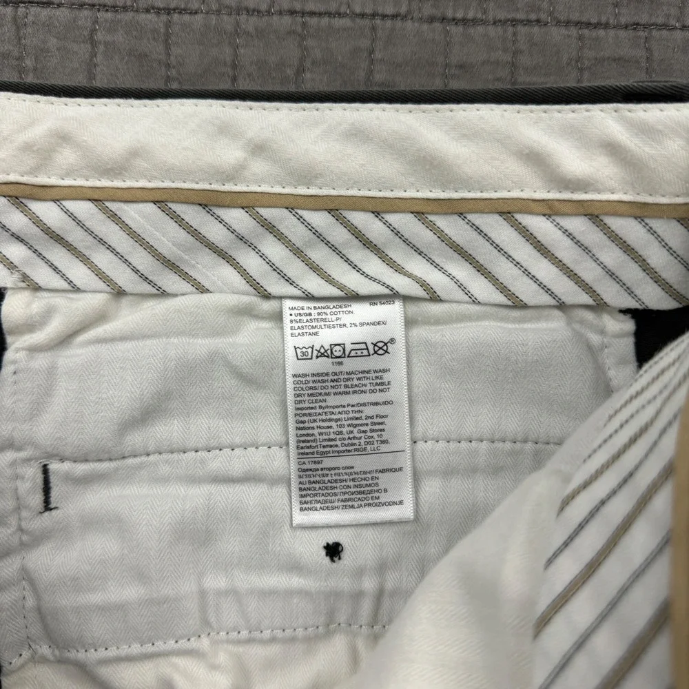 Banana Republic Emerson Straight Fit Chinos Men 35x34 (35x31) Charcoal Gray Pant